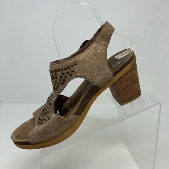 DANSKO DEANDRA HEELED SUEDE SHIMMER SANDALS EURO 40 (9.5-10) - Picture 8 of 13
